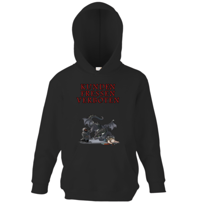 Motiv: Kids Hooded Sweat - Ulisses - Kunden fressen verboten - bestimme auf Wunsch Details wie Produkt, Grösse, Farbe und Position selbst ! Motiv: Kids Hooded Sweat - Ulisses - Kunden fressen verboten