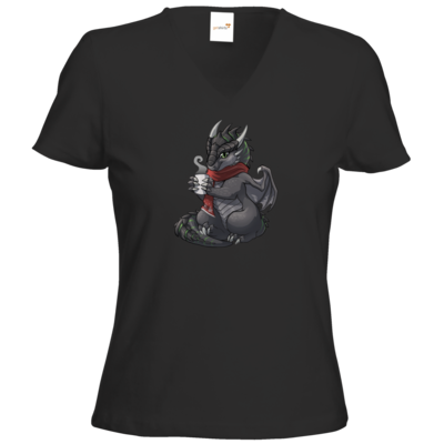 Motiv: T-Shirt Damen V-Neck Classic - Ulisses - Chibi - Weihnachtsmotiv 1 - bestimme auf Wunsch Details wie Produkt, Grösse, Farbe und Position selbst ! Motiv: T-Shirt Damen V-Neck Classic - Ulisses - Chibi - Weihnachtsmotiv 1