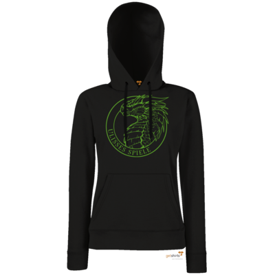 Motiv: Hoodie Damen Classic - Ulisses - Logo Outline - bestimme auf Wunsch Details wie Produkt, Grösse, Farbe und Position selbst ! Motiv: Hoodie Damen Classic - Ulisses - Logo Outline