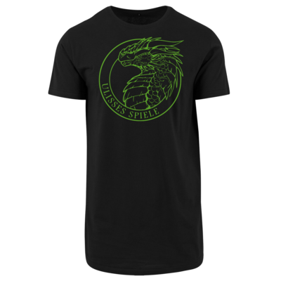 Motiv: Shaped Long Tee - Ulisses - Logo Outline - bestimme auf Wunsch Details wie Produkt, Grösse, Farbe und Position selbst ! Motiv: Shaped Long Tee - Ulisses - Logo Outline