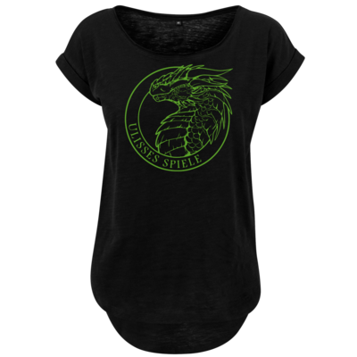 Motiv: Ladies Long Slub Tee - Ulisses - Logo Outline - bestimme auf Wunsch Details wie Produkt, Grösse, Farbe und Position selbst ! Motiv: Ladies Long Slub Tee - Ulisses - Logo Outline