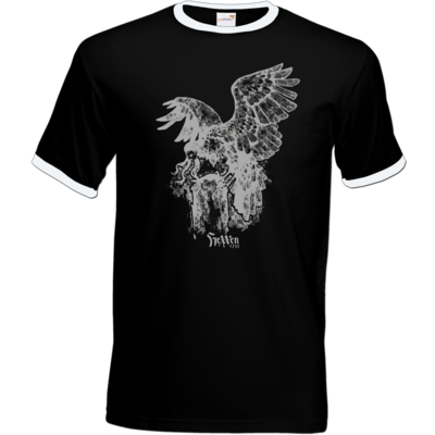 Motiv: T-Shirt Ringer - HeXXen - Harpyie - bestimme auf Wunsch Details wie Produkt, Grösse, Farbe und Position selbst ! Motiv: T-Shirt Ringer - HeXXen - Harpyie