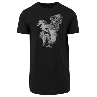 Motiv: Shaped Long Tee - HeXXen - Harpyie - bestimme auf Wunsch Details wie Produkt, Grösse, Farbe und Position selbst ! Motiv: Shaped Long Tee - HeXXen - Harpyie