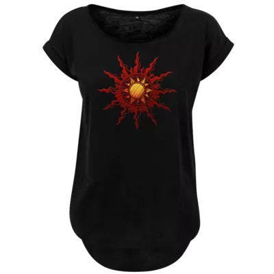 Motiv: Ladies Long Slub Tee - Götter - Praios - Symbol - bestimme auf Wunsch Details wie Produkt, Grösse, Farbe und Position selbst ! Motiv: Ladies Long Slub Tee - Götter - Praios - Symbol