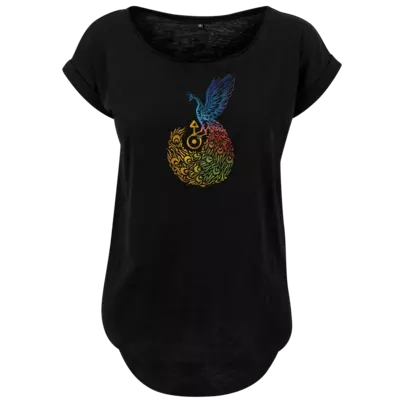 Motiv: Ladies Long Slub Tee - Götter - Aves - Symbol - bestimme auf Wunsch Details wie Produkt, Grösse, Farbe und Position selbst ! Motiv: Ladies Long Slub Tee - Götter - Aves - Symbol