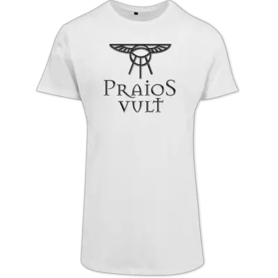 Motiv: Shaped Long Tee - Sprüche - Götter - Praios Vult - bestimme auf Wunsch Details wie Produkt, Grösse, Farbe und Position selbst ! Motiv: Shaped Long Tee - Sprüche - Götter - Praios Vult
