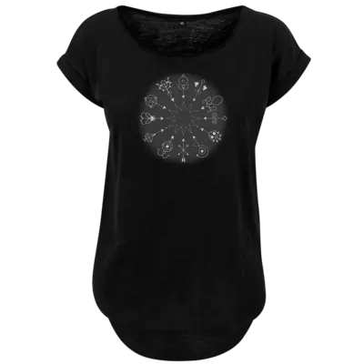 Motiv: Ladies Long Slub Tee - Götter und Dämonen - Dämonenkreis - bestimme auf Wunsch Details wie Produkt, Grösse, Farbe und Position selbst ! Motiv: Ladies Long Slub Tee - Götter und Dämonen - Dämonenkreis