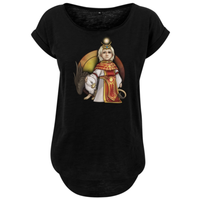 Motiv: Ladies Long Slub Tee - Götter - Praios - Chibi - bestimme auf Wunsch Details wie Produkt, Grösse, Farbe und Position selbst ! Motiv: Ladies Long Slub Tee - Götter - Praios - Chibi