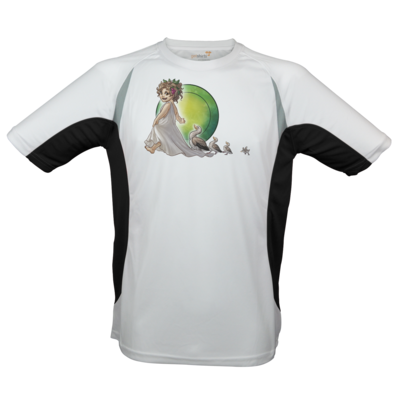 Motiv: Laufshirt Running T - Götter - Travia - Chibi - bestimme auf Wunsch Details wie Produkt, Grösse, Farbe und Position selbst ! Motiv: Laufshirt Running T - Götter - Travia - Chibi