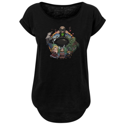 Motiv: Ladies Long Slub Tee - Let's Plays - Das Buch Der Abenteuer - Chibi - bestimme auf Wunsch Details wie Produkt, Grösse, Farbe und Position selbst ! Motiv: Ladies Long Slub Tee - Let's Plays - Das Buch Der Abenteuer - Chibi