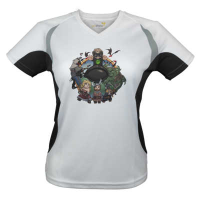 Motiv: Laufshirt Lady Running T - Let's Plays - Das Buch Der Abenteuer - Chibi - bestimme auf Wunsch Details wie Produkt, Grösse, Farbe und Position selbst ! Motiv: Laufshirt Lady Running T - Let's Plays - Das Buch Der Abenteuer - Chibi