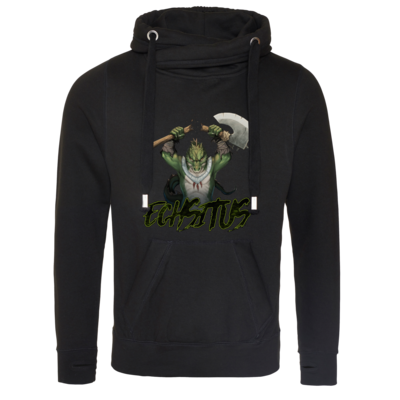Motiv: Cross Neck Hoodie - Let's Plays - Echsitus - bestimme auf Wunsch Details wie Produkt, Grösse, Farbe und Position selbst ! Motiv: Cross Neck Hoodie - Let's Plays - Echsitus