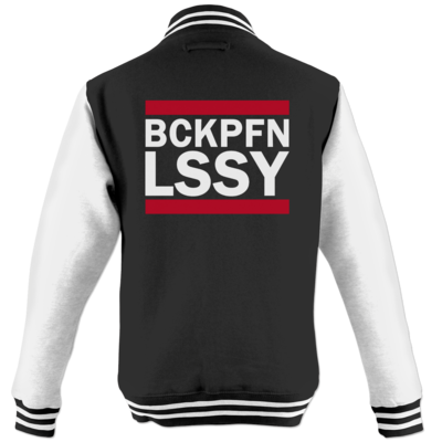 Motiv: College Jacke - BACKPFEIFENLISSY - bestimme auf Wunsch Details wie Produkt, Grösse, Farbe und Position selbst ! Motiv: College Jacke - BACKPFEIFENLISSY