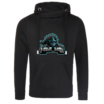 Motiv: Cross Neck Hoodie - Wolf - bestimme auf Wunsch Details wie Produkt, Grösse, Farbe und Position selbst ! Motiv: Cross Neck Hoodie - Wolf