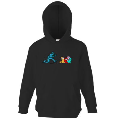 Motiv: Kids Hooded Sweat - Pac-Man - bestimme auf Wunsch Details wie Produkt, Grösse, Farbe und Position selbst ! Motiv: Kids Hooded Sweat - Pac-Man