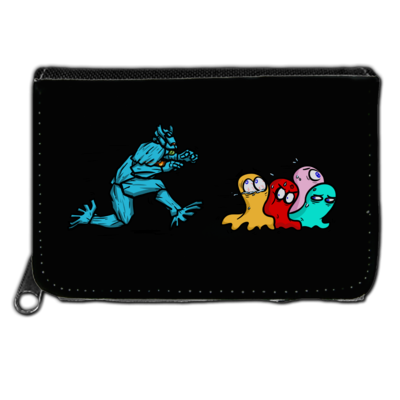 Motiv: Geldboerse - Pac-Man - bestimme auf Wunsch Details wie Produkt, Grösse, Farbe und Position selbst ! Motiv: Geldboerse - Pac-Man