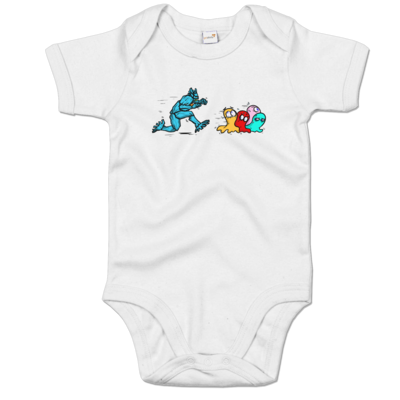 Motiv: Baby Body Organic - Pac-Man - bestimme auf Wunsch Details wie Produkt, Grösse, Farbe und Position selbst ! Motiv: Baby Body Organic - Pac-Man
