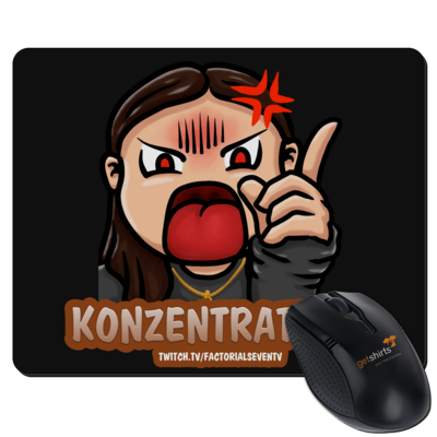 Motiv: Mousepad Textil - Konzentration! 