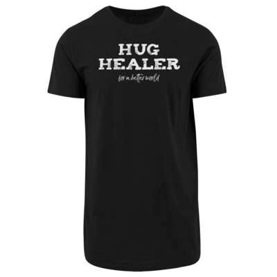 Motiv: Shaped Long Tee - Hug Healer #01 - bestimme auf Wunsch Details wie Produkt, Grösse, Farbe und Position selbst ! Motiv: Shaped Long Tee - Hug Healer #01
