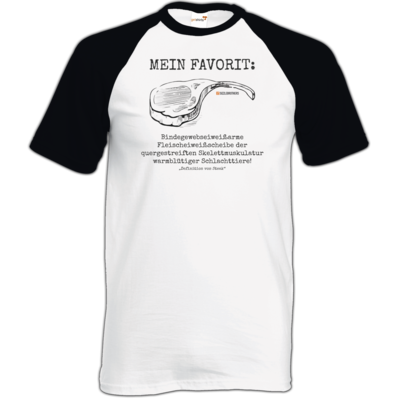 Motiv: TShirt Baseball - Definition Steak - bestimme auf Wunsch Details wie Produkt, Grösse, Farbe und Position selbst ! Motiv: TShirt Baseball - Definition Steak