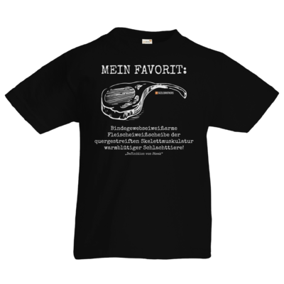 Motiv: Kids T-Shirt Premium FAIR WEAR - Definition Steak - bestimme auf Wunsch Details wie Produkt, Grösse, Farbe und Position selbst ! Motiv: Kids T-Shirt Premium FAIR WEAR - Definition Steak