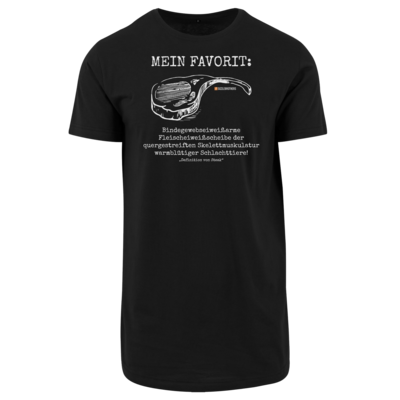 Motiv: Shaped Long Tee - Definition Steak - bestimme auf Wunsch Details wie Produkt, Grösse, Farbe und Position selbst ! Motiv: Shaped Long Tee - Definition Steak