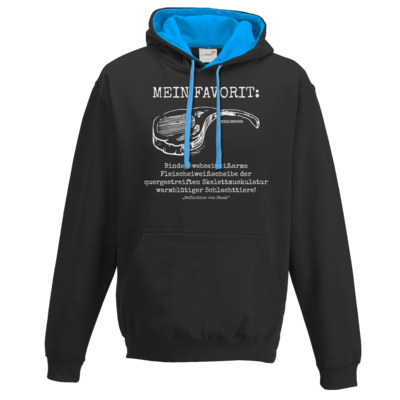 Motiv: Two-Tone Hoodie - Definition Steak - bestimme auf Wunsch Details wie Produkt, Grösse, Farbe und Position selbst ! Motiv: Two-Tone Hoodie - Definition Steak