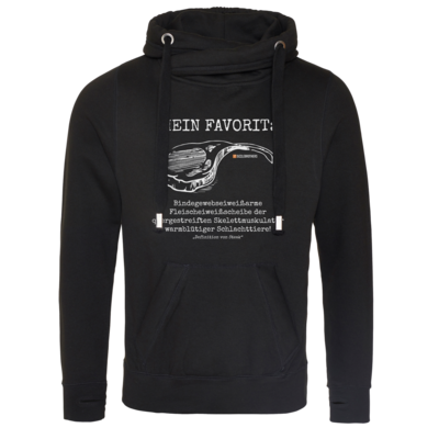 Motiv: Cross Neck Hoodie - Definition Steak - bestimme auf Wunsch Details wie Produkt, Grösse, Farbe und Position selbst ! Motiv: Cross Neck Hoodie - Definition Steak