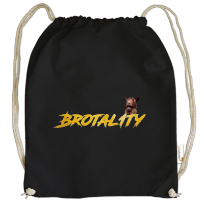 Motiv: Cotton Gymsac - Brotal1ty Gold - bestimme auf Wunsch Details wie Produkt, Grösse, Farbe und Position selbst ! Motiv: Cotton Gymsac - Brotal1ty Gold