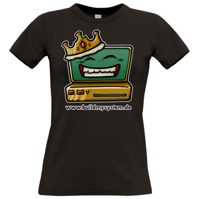 Motiv: T-Shirt Damen Premium FAIR WEAR - Build My System King - You're free to choose type, size, color and the print position of your item ! Motiv: T-Shirt Damen Premium FAIR WEAR - Build My System King