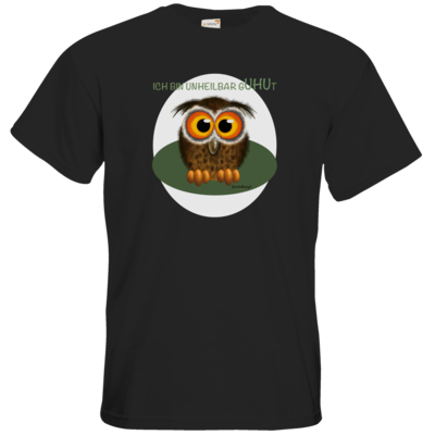 Motiv: T-Shirt Premium FAIR WEAR - Unheilbar gUHUt - bestimme auf Wunsch Details wie Produkt, Grösse, Farbe und Position selbst ! Motiv: T-Shirt Premium FAIR WEAR - Unheilbar gUHUt