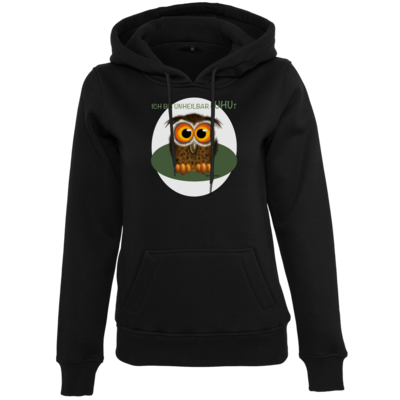Motiv: Womens Heavy Hoody - Unheilbar gUHUt - bestimme auf Wunsch Details wie Produkt, Grösse, Farbe und Position selbst ! Motiv: Womens Heavy Hoody - Unheilbar gUHUt