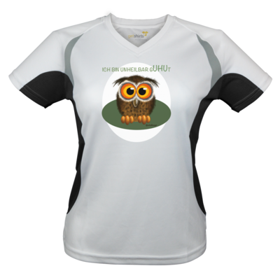 Motiv: Laufshirt Lady Running T - Unheilbar gUHUt - bestimme auf Wunsch Details wie Produkt, Grösse, Farbe und Position selbst ! Motiv: Laufshirt Lady Running T - Unheilbar gUHUt