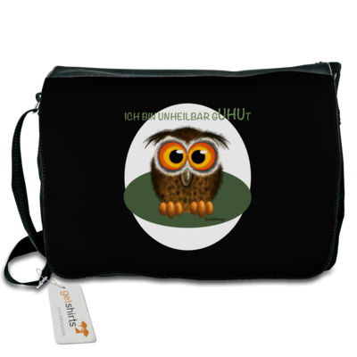 Motiv: Schultertasche - Unheilbar gUHUt - bestimme auf Wunsch Details wie Produkt, Grösse, Farbe und Position selbst ! Motiv: Schultertasche - Unheilbar gUHUt