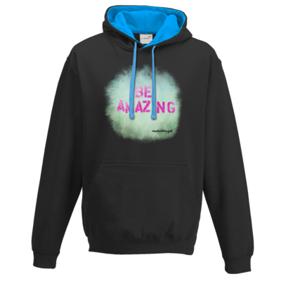 Motiv: Two-Tone Hoodie - Be Amazing - bestimme auf Wunsch Details wie Produkt, Grösse, Farbe und Position selbst ! Motiv: Two-Tone Hoodie - Be Amazing