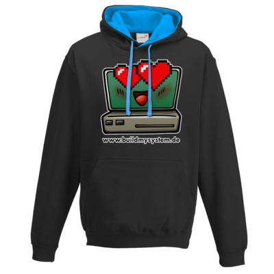 Motiv: Two-Tone Hoodie - Build My System Love - bestimme auf Wunsch Details wie Produkt, Grösse, Farbe und Position selbst ! Motiv: Two-Tone Hoodie - Build My System Love