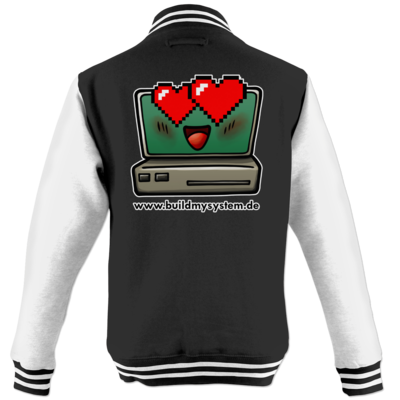 Motiv: College Jacke - Build My System Love - bestimme auf Wunsch Details wie Produkt, Grösse, Farbe und Position selbst ! Motiv: College Jacke - Build My System Love