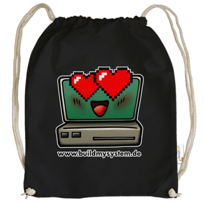 Motiv: Cotton Gymsac - Build My System Love - bestimme auf Wunsch Details wie Produkt, Grösse, Farbe und Position selbst ! Motiv: Cotton Gymsac - Build My System Love
