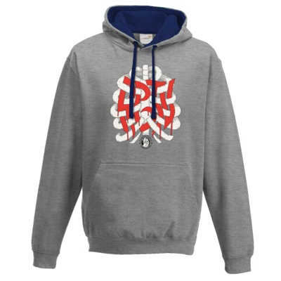 Motiv: Two-Tone Hoodie - Halloween 2019 - Knochen - bestimme auf Wunsch Details wie Produkt, Grösse, Farbe und Position selbst ! Motiv: Two-Tone Hoodie - Halloween 2019 - Knochen