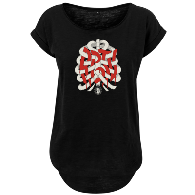 Motiv: Ladies Long Slub Tee - Halloween 2019 - Knochen - bestimme auf Wunsch Details wie Produkt, Grösse, Farbe und Position selbst ! Motiv: Ladies Long Slub Tee - Halloween 2019 - Knochen