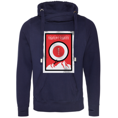 Motiv: Cross Neck Hoodie - Sushi Kuss - bestimme auf Wunsch Details wie Produkt, Grösse, Farbe und Position selbst ! Motiv: Cross Neck Hoodie - Sushi Kuss
