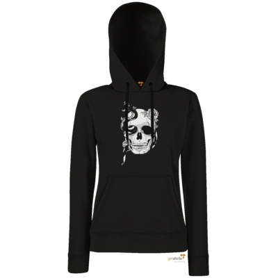 Motiv: Hoodie Damen Classic - Totenkopf - bestimme auf Wunsch Details wie Produkt, Grösse, Farbe und Position selbst ! Motiv: Hoodie Damen Classic - Totenkopf