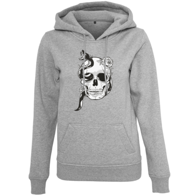 Motiv: Womens Heavy Hoody - Totenkopf - bestimme auf Wunsch Details wie Produkt, Grösse, Farbe und Position selbst ! Motiv: Womens Heavy Hoody - Totenkopf
