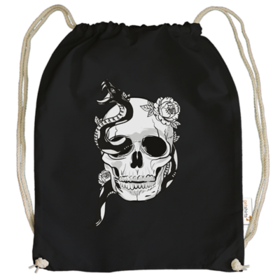 Motiv: Cotton Gymsac - Totenkopf - bestimme auf Wunsch Details wie Produkt, Grösse, Farbe und Position selbst ! Motiv: Cotton Gymsac - Totenkopf