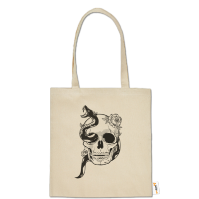 Motiv: Baumwolltasche - Totenkopf - bestimme auf Wunsch Details wie Produkt, Grösse, Farbe und Position selbst ! Motiv: Baumwolltasche - Totenkopf