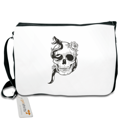 Motiv: Schultertasche - Totenkopf - bestimme auf Wunsch Details wie Produkt, Grösse, Farbe und Position selbst ! Motiv: Schultertasche - Totenkopf