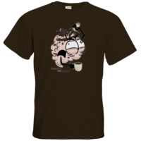 Motiv: T-Shirt Premium FAIR WEAR - Kaffeehirn - bestimme auf Wunsch Details wie Produkt, Grösse, Farbe und Position selbst ! Motiv: T-Shirt Premium FAIR WEAR - Kaffeehirn