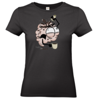 Motiv: T-Shirt Damen Premium FAIR WEAR - Kaffeehirn - bestimme auf Wunsch Details wie Produkt, Grösse, Farbe und Position selbst ! Motiv: T-Shirt Damen Premium FAIR WEAR - Kaffeehirn