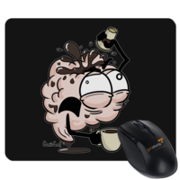 Motiv: Mousepad Textil - Kaffeehirn - bestimme auf Wunsch Details wie Produkt, Grösse, Farbe und Position selbst ! Motiv: Mousepad Textil - Kaffeehirn