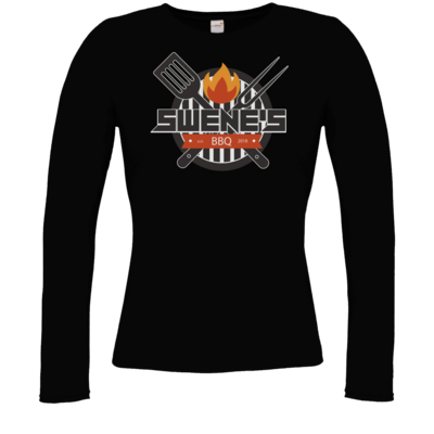 Motiv: Longsleeve Damen Organic - Swene´s BBQ - bestimme auf Wunsch Details wie Produkt, Grösse, Farbe und Position selbst ! Motiv: Longsleeve Damen Organic - Swene´s BBQ